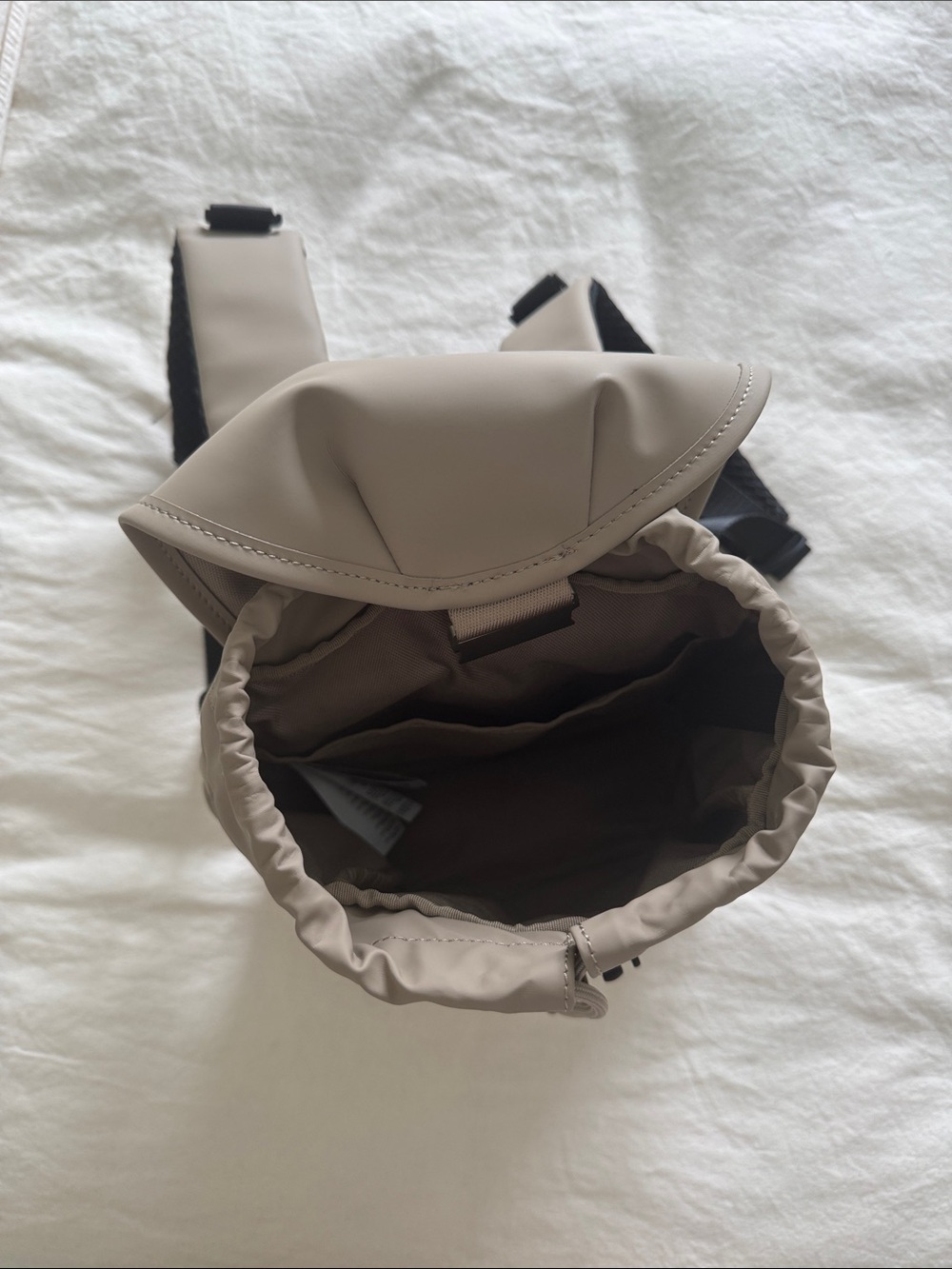 Rains Valera Bucket Backpack Mini Taupe - Picture 2 of 4